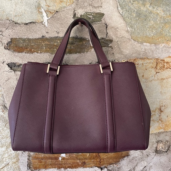 Kate Spade Eggplant Purple Leather Top Handle Bag - Picture 5 of 9